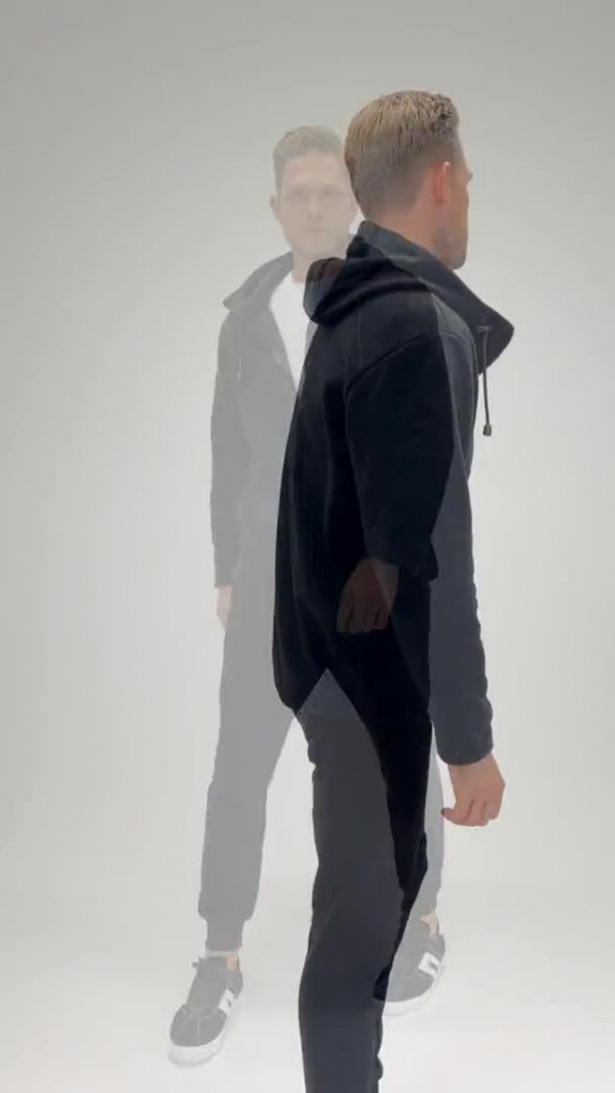 Толстовка КОТЛАЙН (KOTLINE) флисовая с капюшоном черная